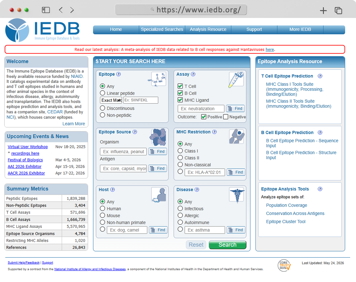 Immune Epitope Database (IEDB)