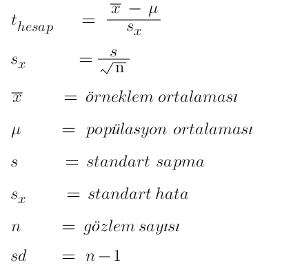 Tek örnek t testi